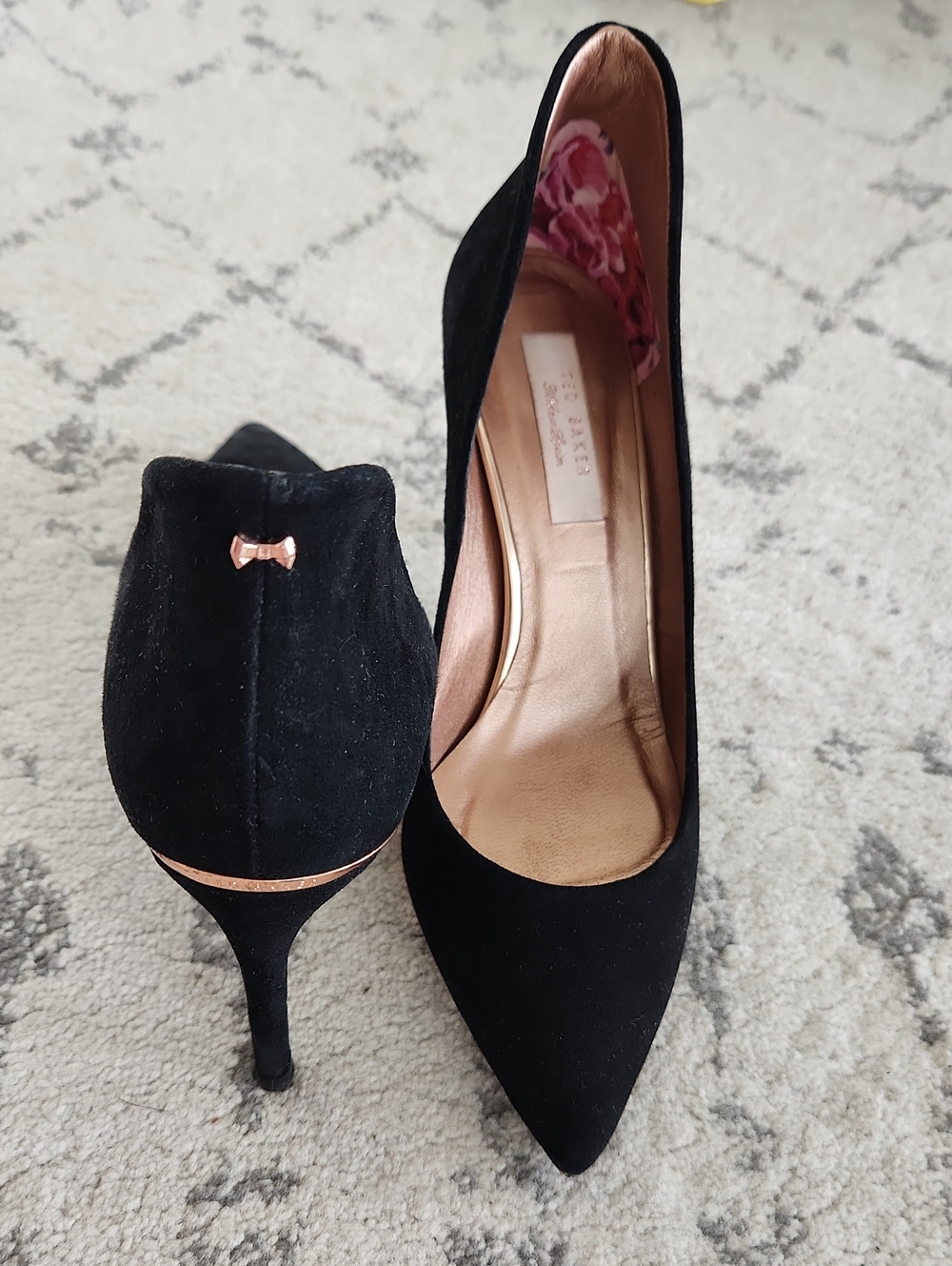 Black Suede Pointed Toe Stiletto Pumps